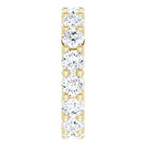14K Gold Round Lab-Grown Diamond Shared-Prong Eternity Band – 4.1 mm Stones - Yellow Gold - view 4