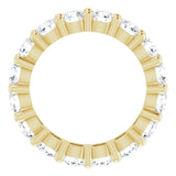 14K Gold Round Lab-Grown Diamond Shared-Prong Eternity Band – 4.1 mm Stones - Yellow Gold - view 2