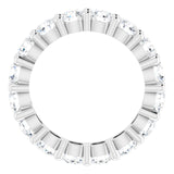 Platinum Round Lab-Grown Diamond Shared-Prong Eternity Band – 4.1 mm Stones - view 2