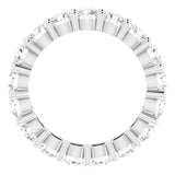 10K Gold Round Lab-Grown Diamond Shared-Prong Eternity Band – 4.1 mm Stones - White Gold - view 2