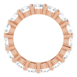 10K Gold Round Lab-Grown Diamond Shared-Prong Eternity Band – 4.1 mm Stones - Rose Gold - view 2