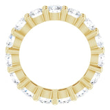 14K Gold Round Lab-Grown Diamond Shared-Prong Eternity Band – 4.1 mm Stones - Yellow Gold - view 2