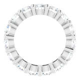 10K Gold Round Lab-Grown Diamond Shared-Prong Eternity Band – 4.1 mm Stones - White Gold - view 2