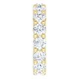 14K Gold Round Lab-Grown Diamond Shared-Prong Eternity Band – 4.1 mm Stones - Yellow Gold - view 4