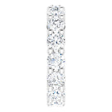 10K Gold Round Lab-Grown Diamond Shared-Prong Eternity Band – 4.1 mm Stones - White Gold - view 4