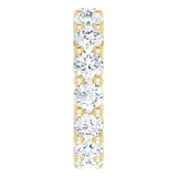 14K Gold Round Lab-Grown Diamond Shared-Prong Eternity Band – 4.1 mm Stones - Yellow Gold - view 4