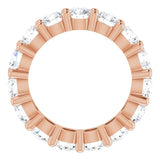 10K Gold Round Lab-Grown Diamond Shared-Prong Eternity Band – 4.1 mm Stones - Rose Gold - view 2
