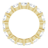 14K Gold Round Lab-Grown Diamond Shared-Prong Eternity Band – 4.1 mm Stones - Yellow Gold - view 2