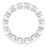 10K Gold Round Natural Diamond Shared-Prong Eternity Band – 4.1 mm Stones - White Gold - view 2