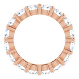 10K Gold Round Lab-Grown Diamond Shared-Prong Eternity Band – 4.1 mm Stones - Rose Gold - view 2