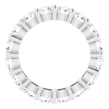 10K Gold Round Lab-Grown Diamond Shared-Prong Eternity Band – 4.1 mm Stones - White Gold - view 2