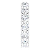 10K Gold Round Lab-Grown Diamond Shared-Prong Eternity Band – 4.1 mm Stones - White Gold - view 4