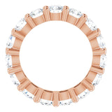 10K Gold Round Lab-Grown Diamond Shared-Prong Eternity Band – 4.1 mm Stones - Rose Gold - view 2