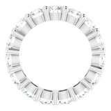10K Gold Round Lab-Grown Diamond Shared-Prong Eternity Band – 4.1 mm Stones - White Gold - view 2