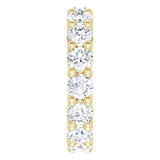 14K Gold Round Lab-Grown Diamond Shared-Prong Eternity Band – 4.1 mm Stones - Yellow Gold - view 4