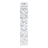 Platinum Round Lab-Grown Diamond Shared-Prong Eternity Band – 4.1 mm Stones - view 4