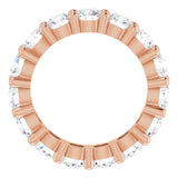 10K Gold Round Natural Diamond Shared-Prong Eternity Band – 4.1 mm Stones - Rose Gold - view 2
