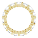 14K Gold Round Lab-Grown Diamond Shared-Prong Eternity Band – 4.1 mm Stones - Yellow Gold - view 2