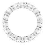 10K Gold Round Lab-Grown Diamond Shared-Prong Eternity Band – 4.1 mm Stones - White Gold - view 2