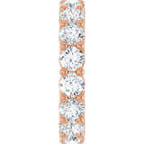 10K Gold Round Lab-Grown Diamond Shared-Prong Eternity Band – 4.1 mm Stones - Rose Gold - view 4