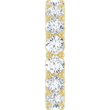 10K Gold Round Lab-Grown Diamond Shared-Prong Eternity Band – 4.1 mm Stones - Yellow Gold - view 4