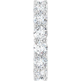 10K Gold Round Lab-Grown Diamond Shared-Prong Eternity Band – 4.1 mm Stones - White Gold - view 4