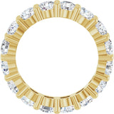 14K Gold Round Lab-Grown Diamond Shared-Prong Eternity Band – 4.1 mm Stones - Yellow Gold - view 2