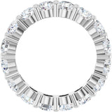 14K Gold Round Lab-Grown Diamond Shared-Prong Eternity Band – 4.1 mm Stones - White Gold - view 2