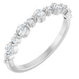 Platinum Round Lab-Grown Diamond Shared-Prong Accented Anniversary Band – 1/3–5/8 CTW