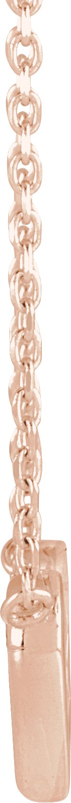 14K Gold Round Natural Diamond Interlocking Heart Necklace - Rose Gold - view 4