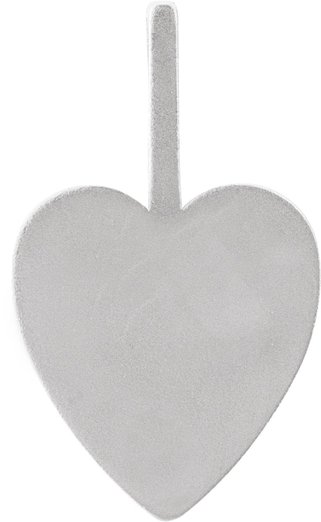14K Gold Family is Forever Heart Pendant - White Gold - view 3
