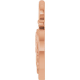 14K Gold Lock Heart Pendant - Rose Gold - view 3