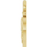 14K Gold Lock Heart Pendant - Yellow Gold - view 3