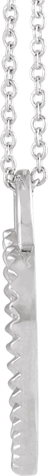 Platinum St. Christopher Heart Medal Necklace or Pendant - view 2