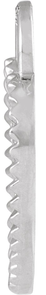 Platinum St. Christopher Heart Medal Necklace or Pendant - view 2