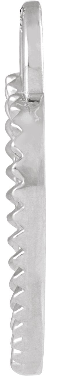 Platinum St. Christopher Heart Medal Necklace or Pendant - view 2