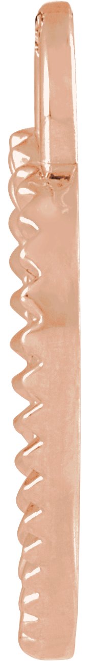 14K Gold St. Christopher Heart Medal Necklace or Pendant - Rose Gold - view 2