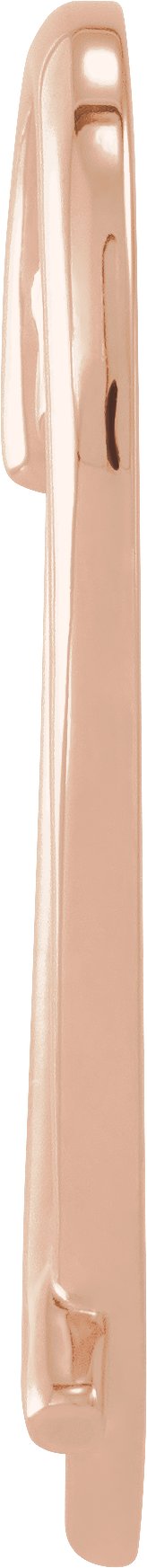 14K Gold Heart Pendant – 32.5x15.25mm - Rose Gold - view 2