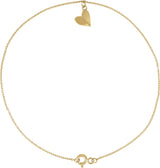 14K Gold Heart Anklet