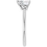 Platinum Natural White Sapphire Heart Solitaire Ring - view 11
