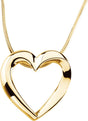 14K Gold Heart Necklace – 22.5x22mm