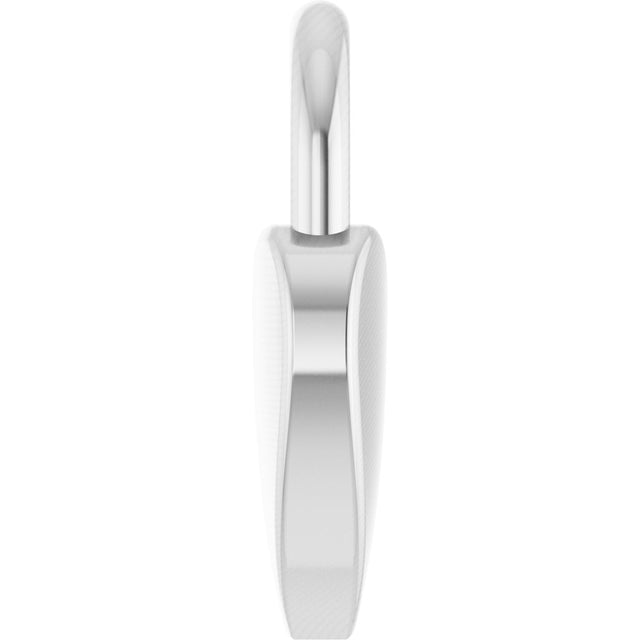 Platinum Engravable Heart Lock Necklace or Pendant - view 7