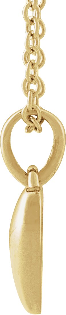 14K Gold Puffed Heart Necklace or Pendant – 11.75x6.79mm - Yellow Gold - view 2