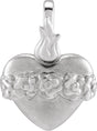 Platinum Immaculate Heart Of Mary Pendant