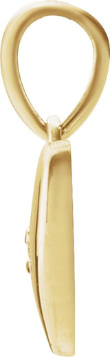 14K Gold Round Natural Diamond Accented Heart Necklace or Pendant – 0.015 CTW - Yellow Gold - view 4