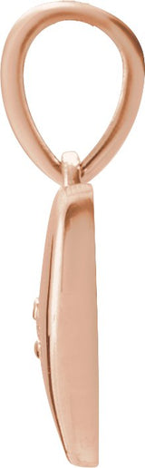 14K Gold Round Natural Diamond Accented Heart Necklace or Pendant – 0.015 CTW - Rose Gold - view 4