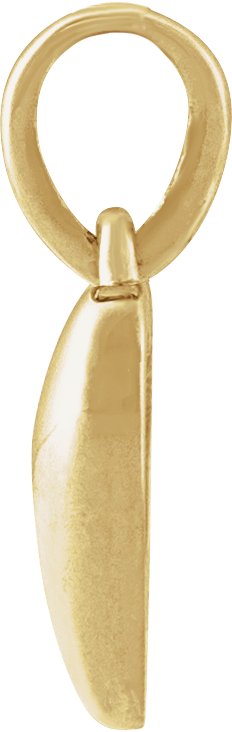 14K Gold Puffed Heart Necklace or Pendant – 11.75x6.79mm - Yellow Gold - view 2