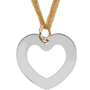 18K Gold Heart Pendant – 34x32mm - view 2