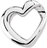 Platinum Heart Slide Pendant