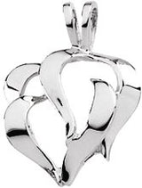14K Gold Heart Pendant V